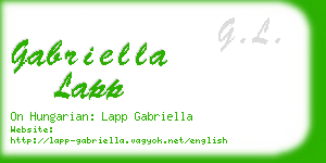 gabriella lapp business card